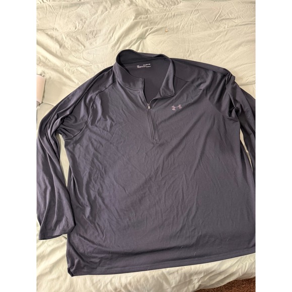 Under Armour Other - Under Armour Mens 4XL HeatGear Quarter Zip Pullover Navy Blue Loose Fit Top